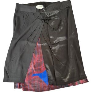 DKNY Black and Red Layered Skirt
